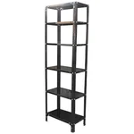 ALIJA®️ 72 x 23 x 12 Inch Slotted Angle Metal Storage Rack - 6 Shelves, Black ( 24 Gauge Shelf 18 Gauge Angle )